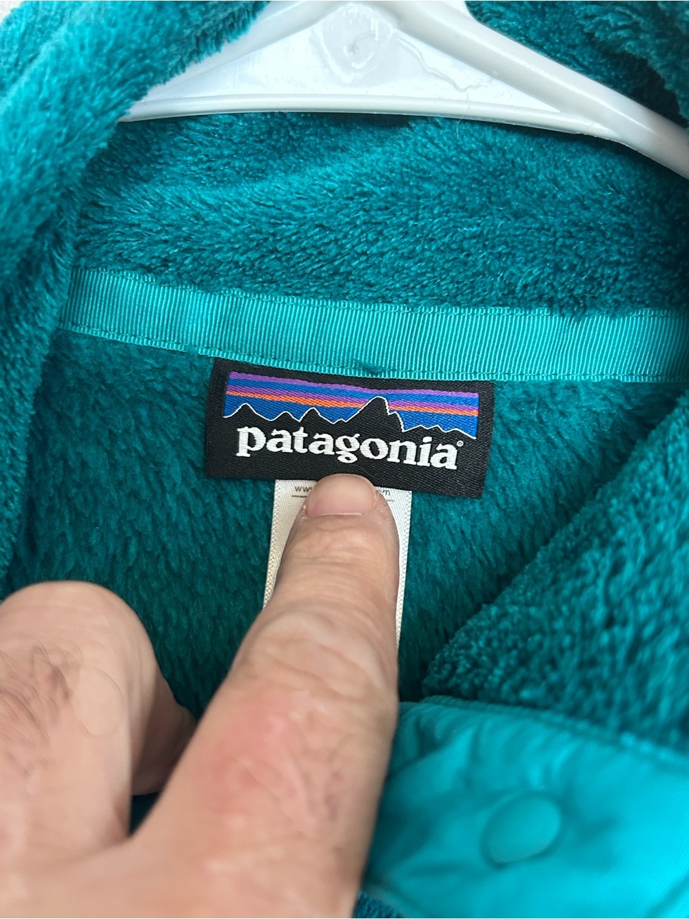 Patagonia | Teal Fleece Jacket with Aqua Chest Accent | Size Medium - Picture 4 of 6